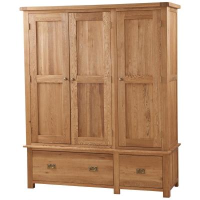 Kingsbury Solid Oak Triple Wardrobe